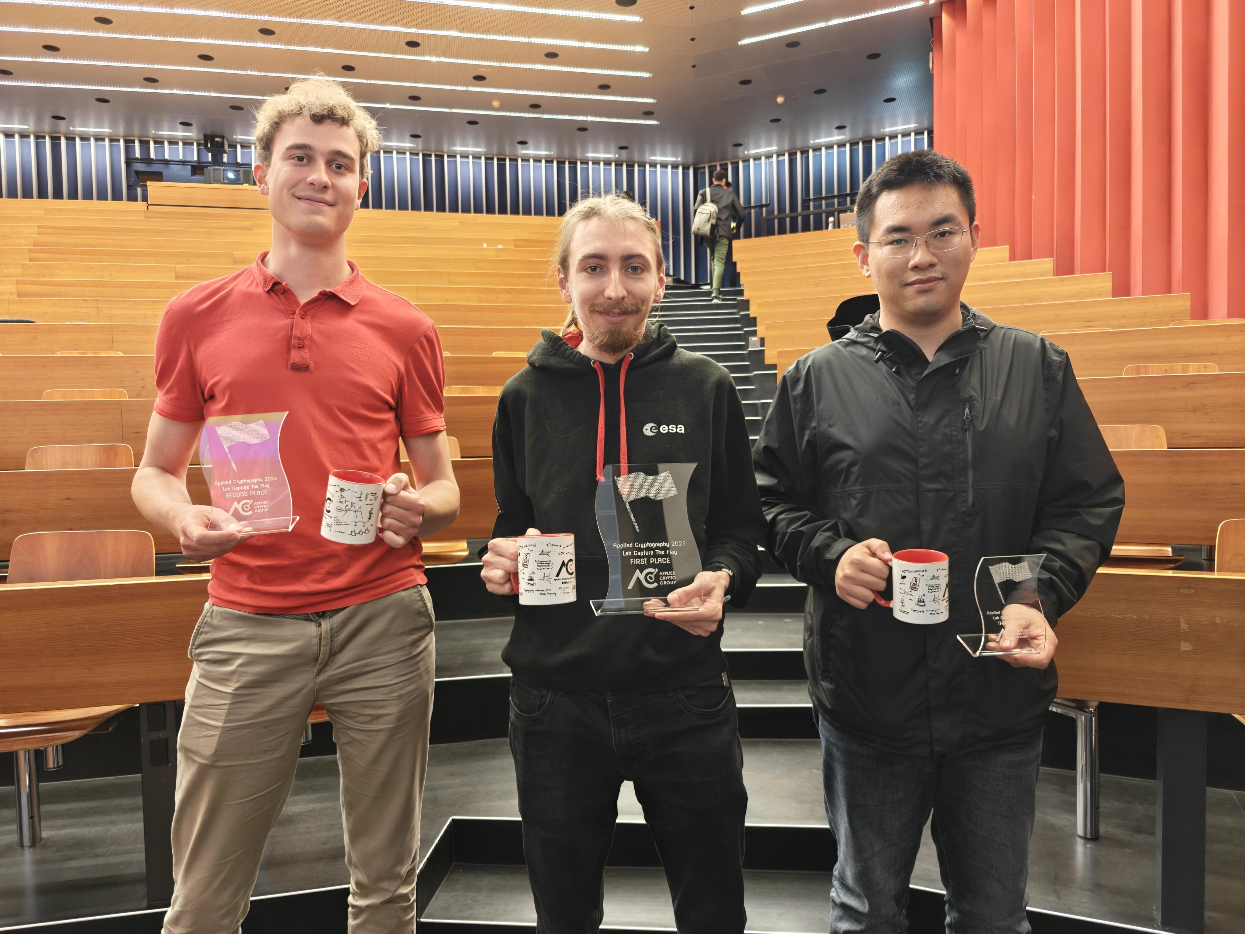 The three winners of the Scoreboard price!